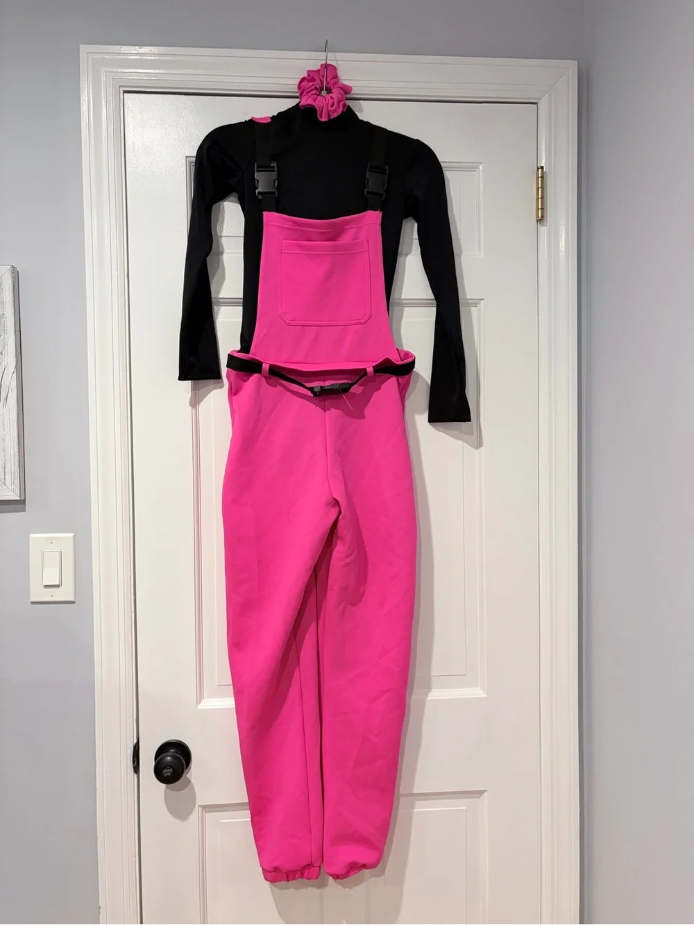 Weissman Jumpin’ Jumpin’ Pink Overalls Dance Costume Child Large L